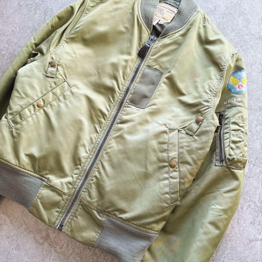 70s USAF 実物 MA-1 フライトジャケット EMAR ZIP 40