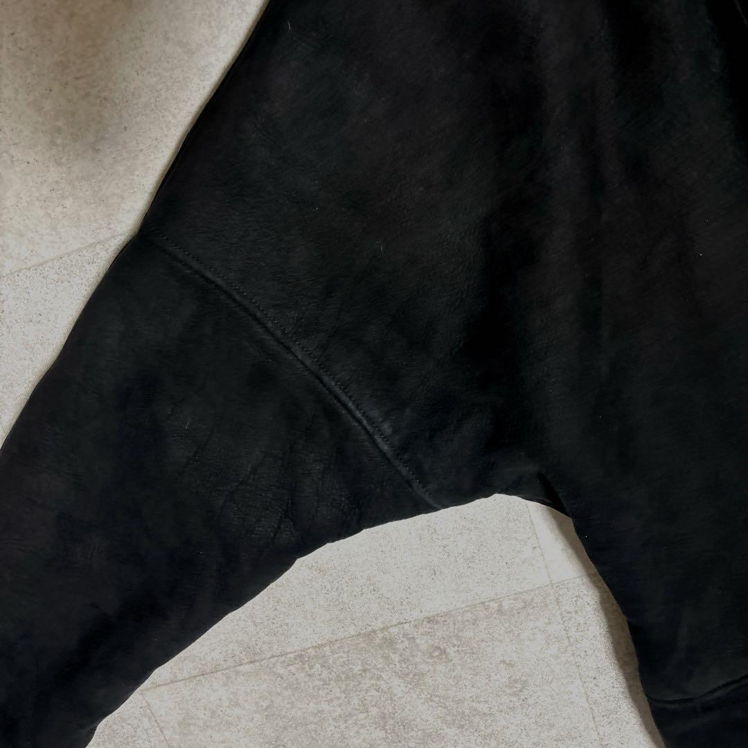 スペイン製 90s vintage 本革 ムートンコート 裏ボア 黒 アメカジ