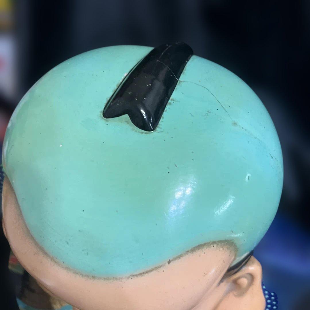 福助　縁起物　陶器　置物　オブジェ　　　昭和レトロ　当時物