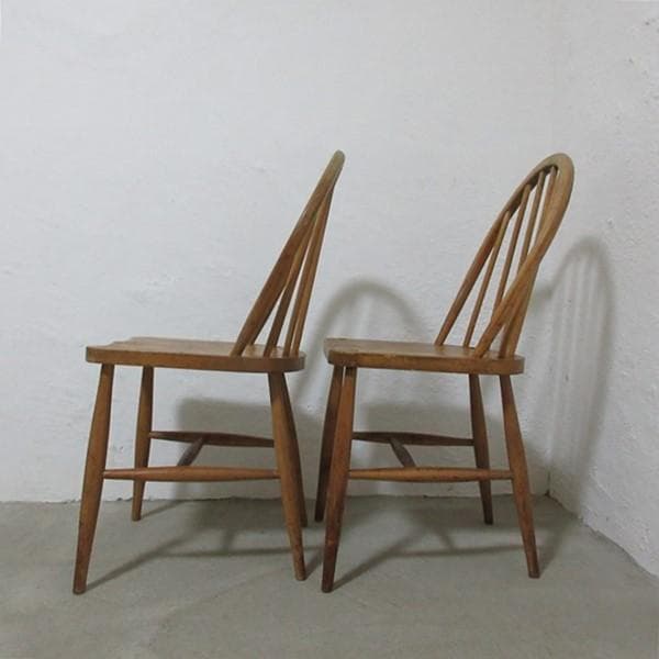 イギリス ビンテージ 家具 Ercol フープバック 2脚セット 英国4750e