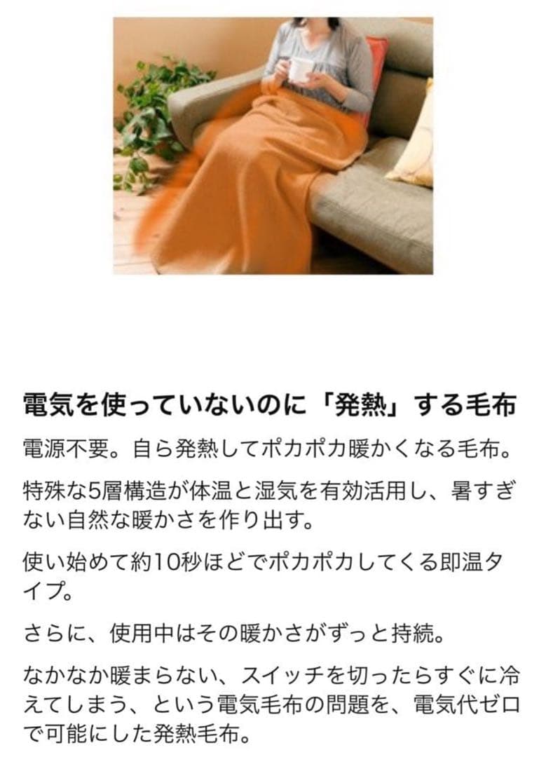 【美品】五層 エバーウォーム 保温ブランケット 断熱 ブラウン