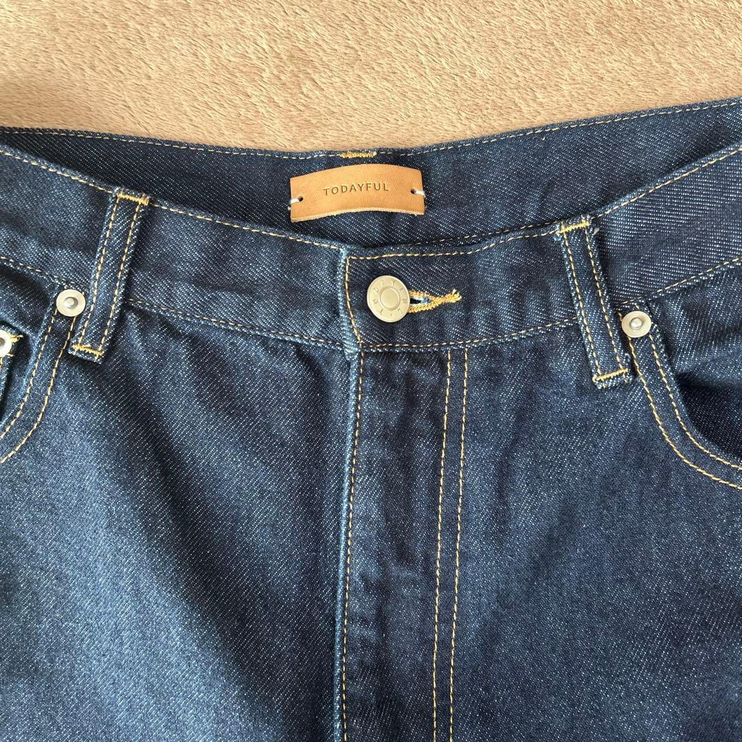 三代目【TODAYFUL】 インディゴ　ワイドデニム　size25