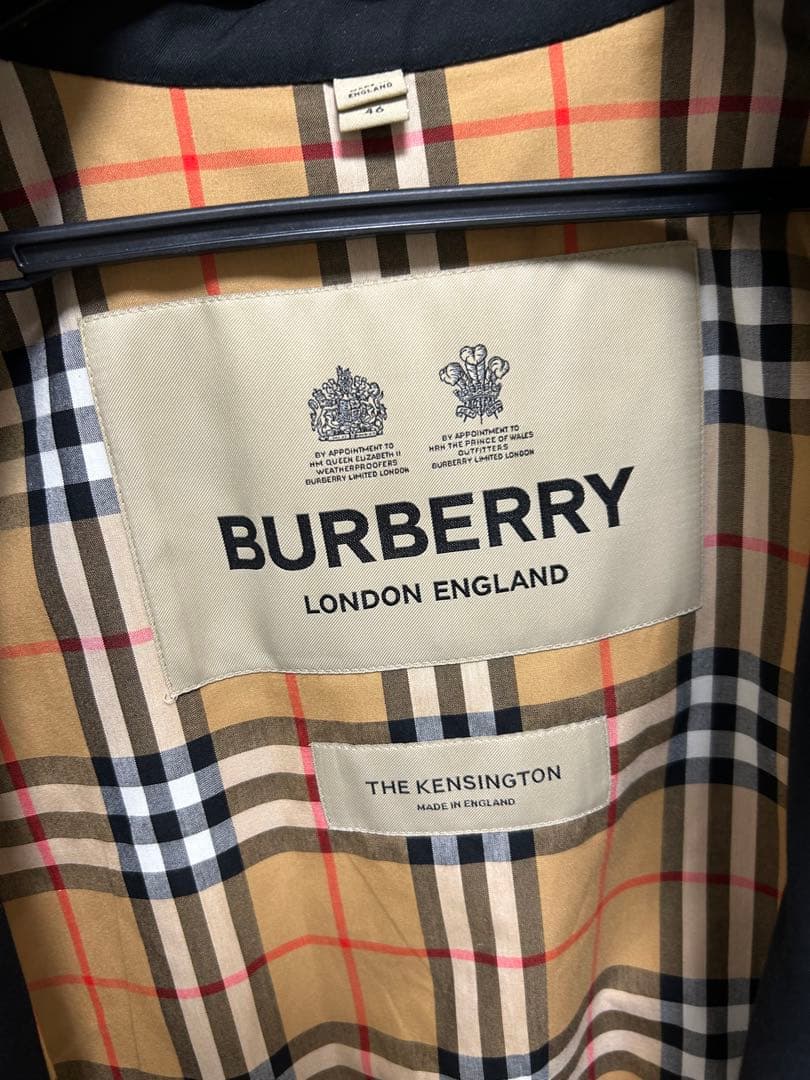 BURBERRY ブラック トレンチコート サイズ46