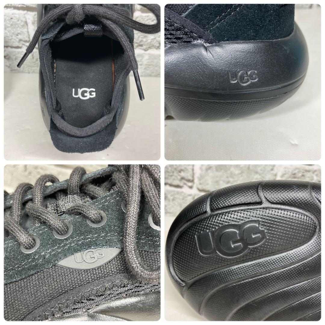 【未使用級】UGG スニーカー 23.5cm 黒 厚底 LA CLOUD LOW
