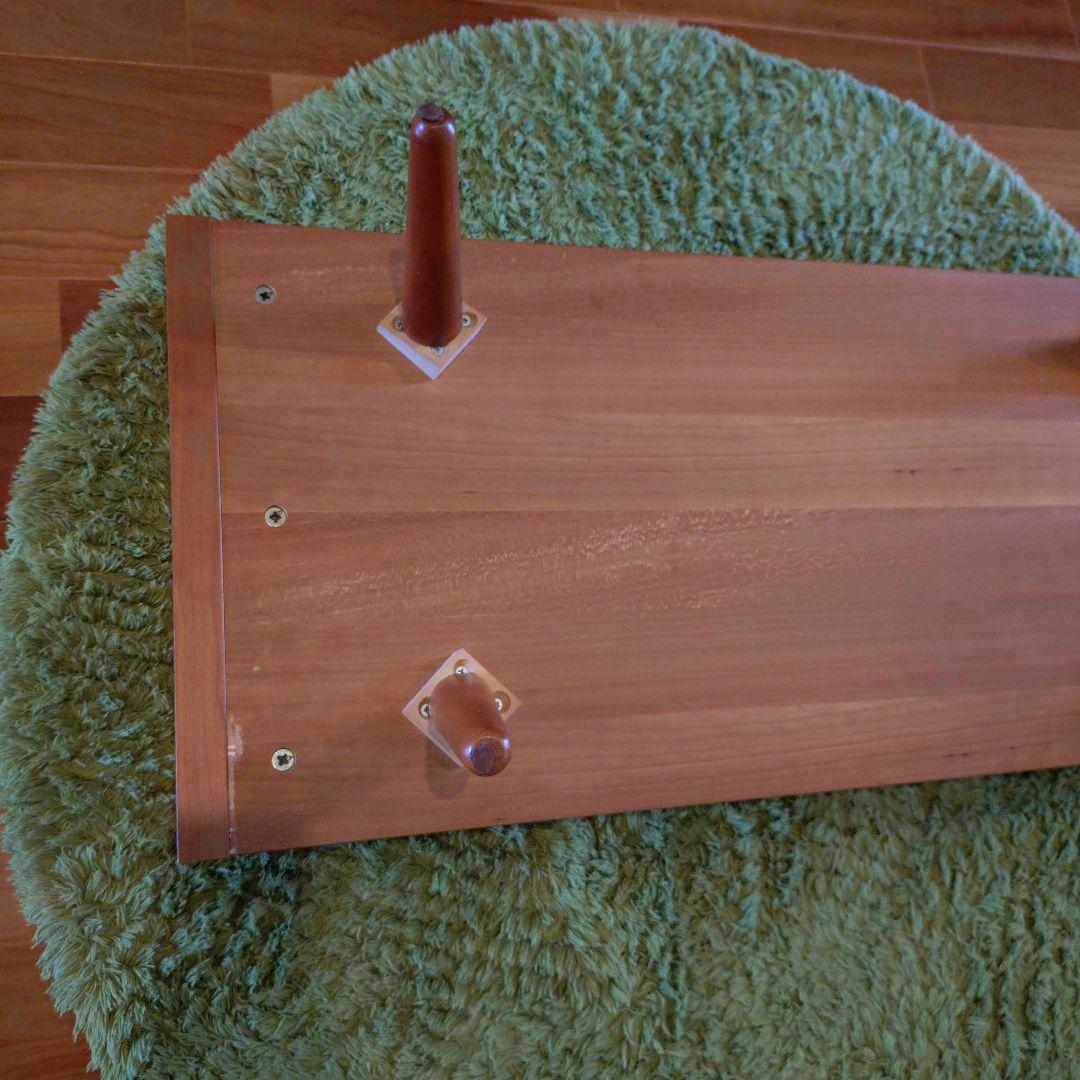 ウニコ　木製　ガラスローテーブル