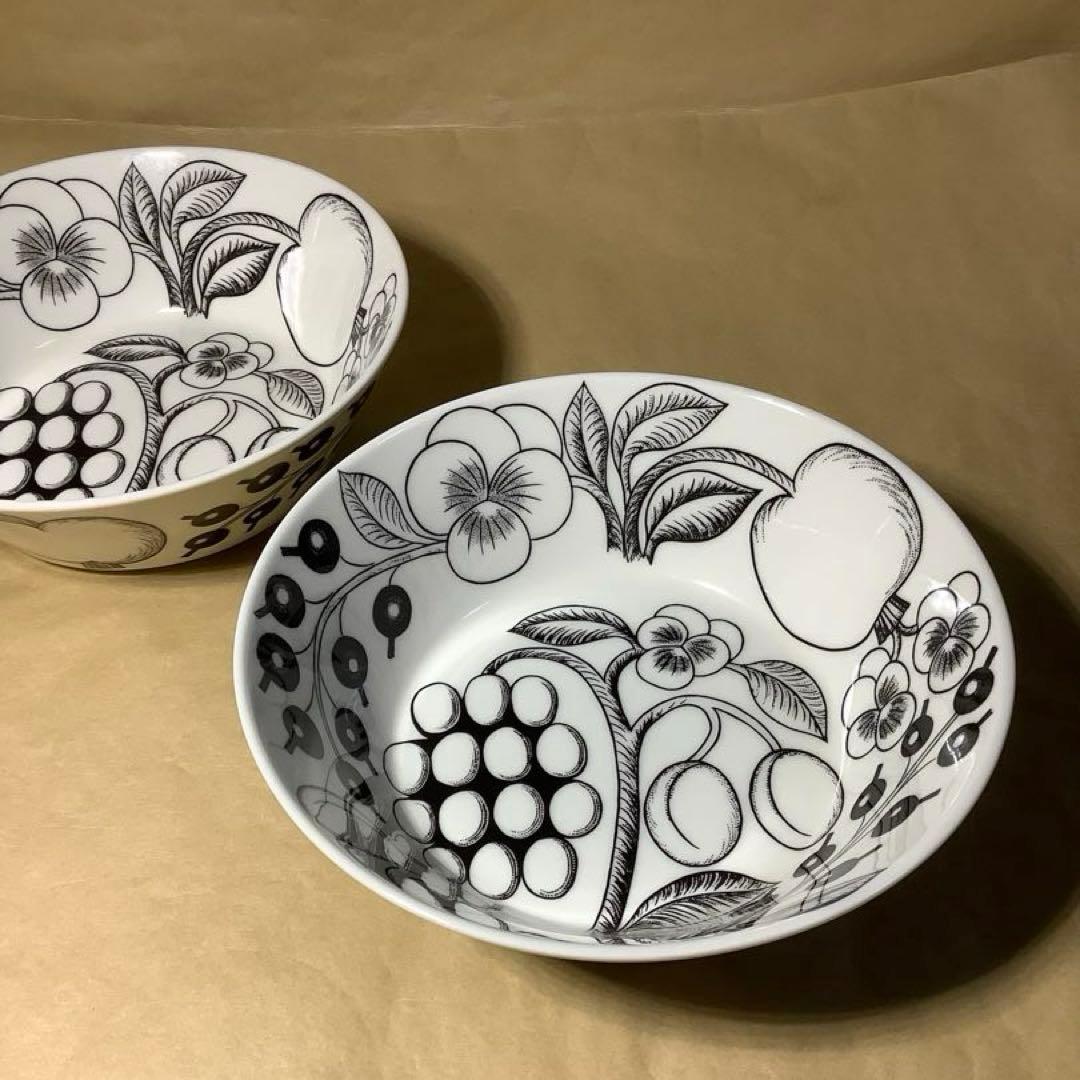 アラビア パラティッシュ ボウル16.5cm(ブラック)×2個(中古品)