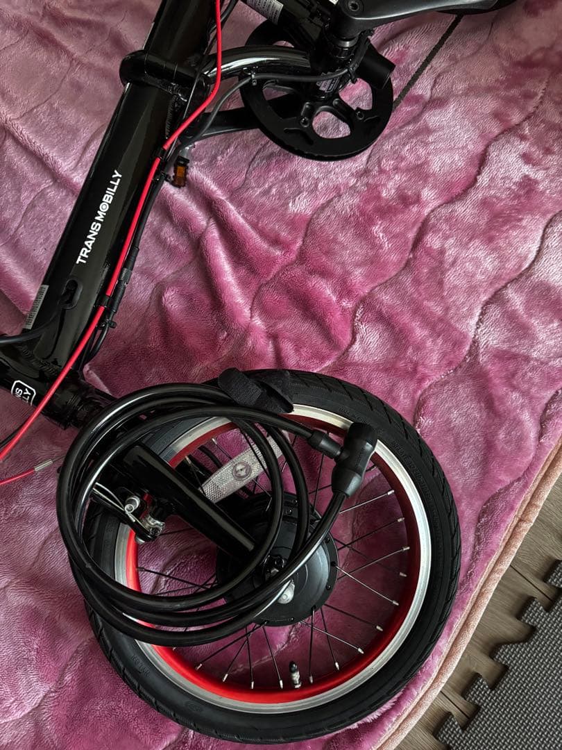 お得な付属品全て込み！超軽量Trans Mobilly 折りたたみ電動自転車
