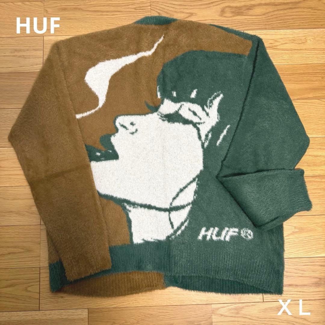 HUF アートプリント カーディガン XL