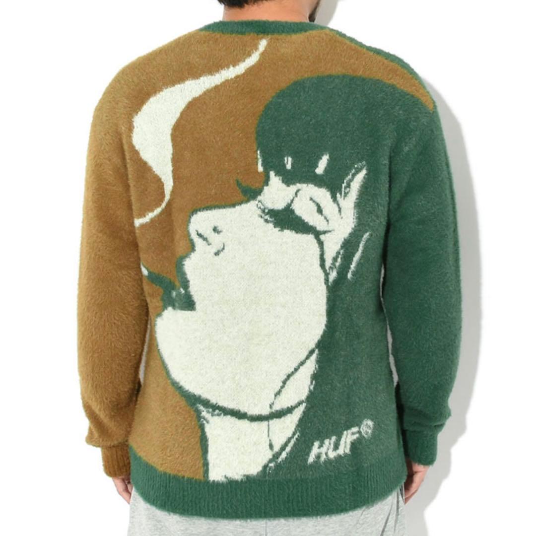 HUF アートプリント カーディガン XL