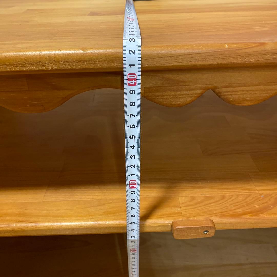 ハンドメイド　カントリー家具　テレビ台　ハートくり抜き