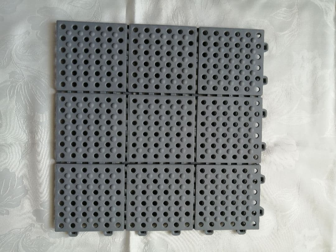 パレスチェッカー ジョイント式床材 30cmX30cm グレー 15枚入り