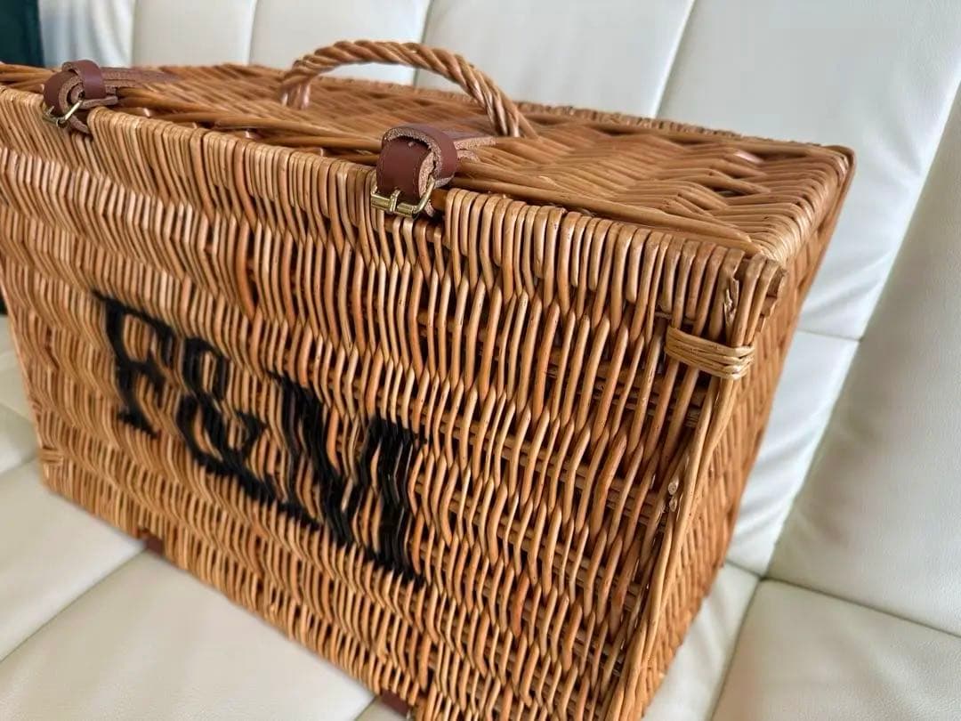 フォートナム&メイソン ハンパー バスケット　カゴ　籐　F&M ピクニック