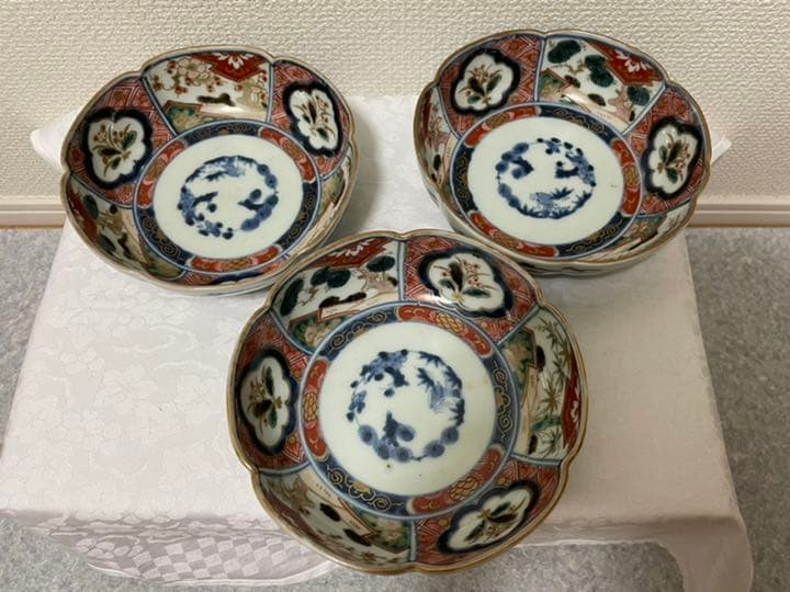 成化年製　松竹梅　蘭　蛸唐草　金彩