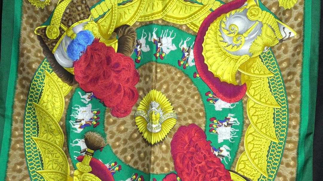 美品　HERMES エルメス　大判スカーフ　カレ90　 D272