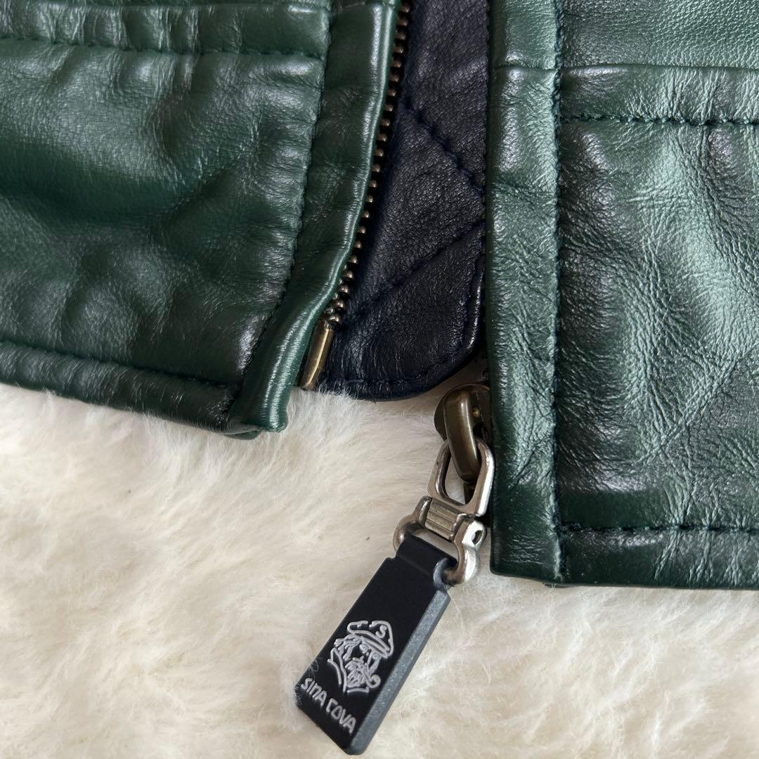 SINA COVA⭐︎L シナコバ レザーライダースジャケット シングル パテット
