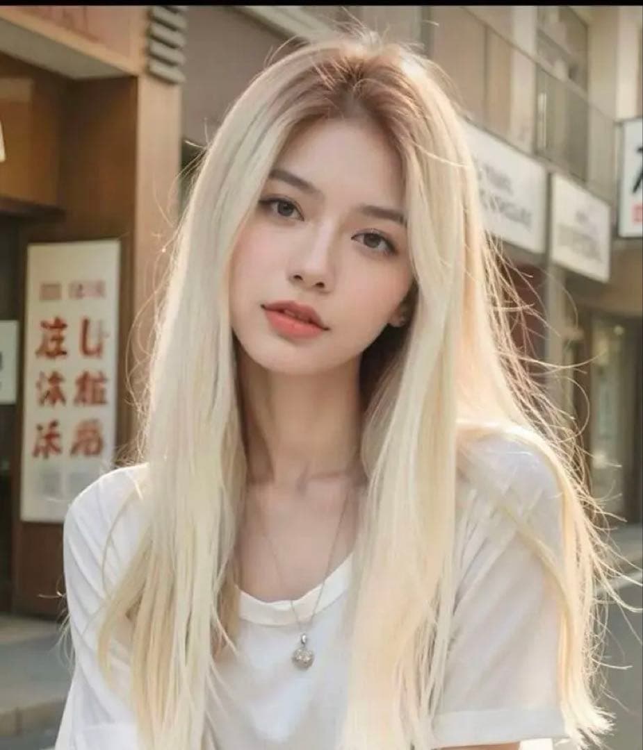 ブロンド ロングウィッグ グラデーション