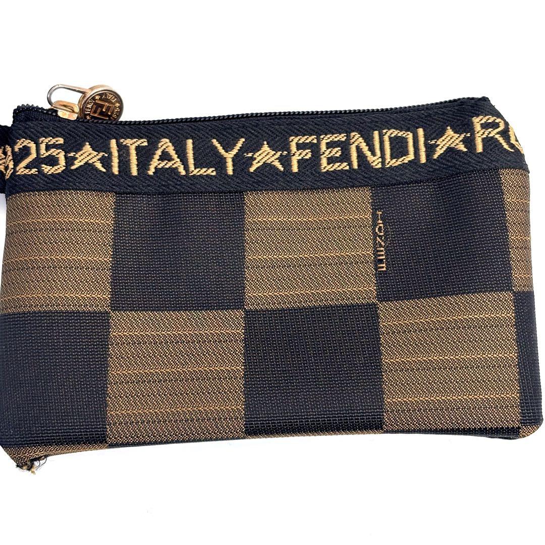 ✨超美品✨FENDI ポーチ付きミニトートバッグ ハンドバッグブロックチェック