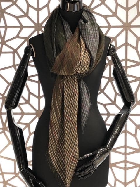 ファリエロ サルティ　Faliero Sarti　ストール　千鳥格子　グラデ
