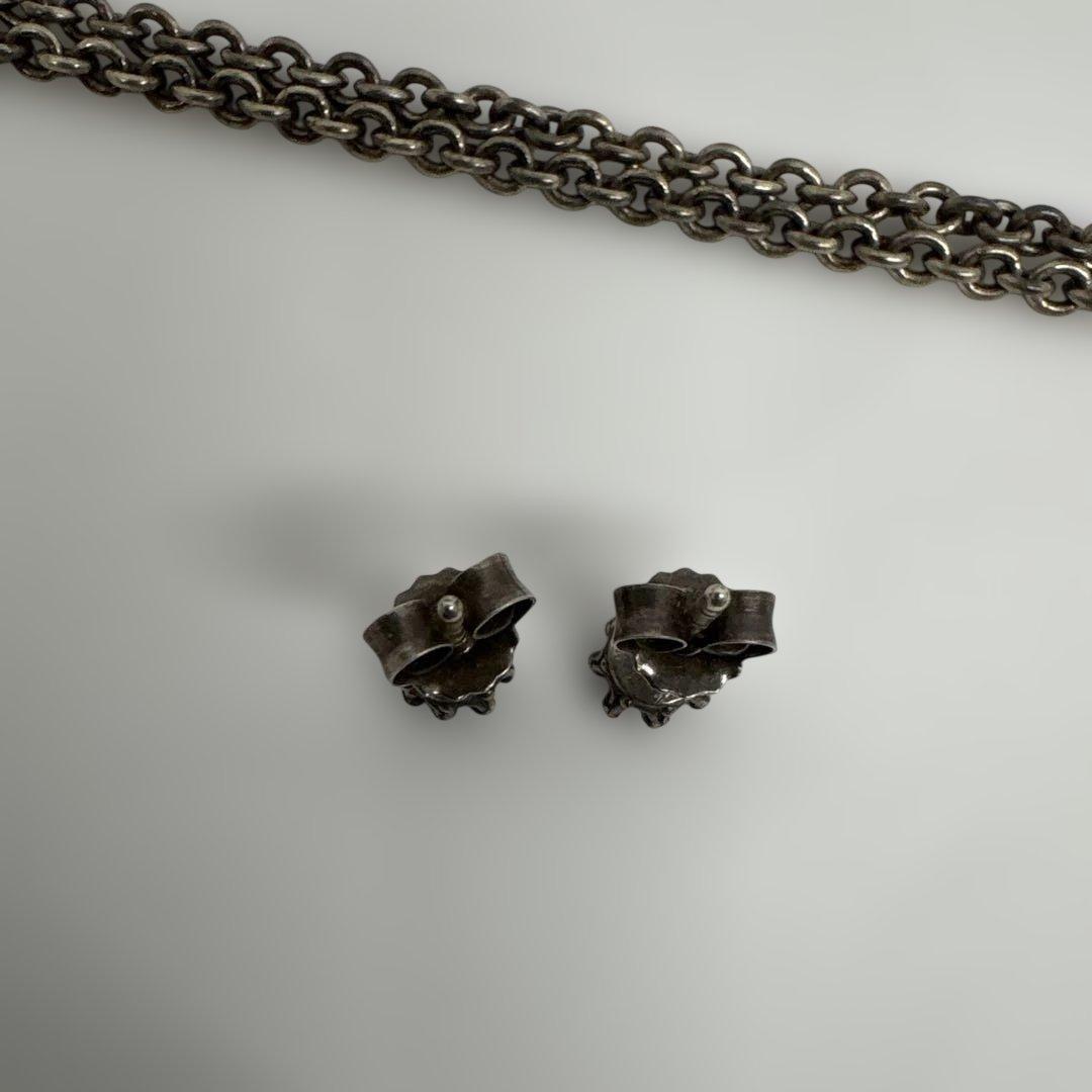  ORDER/ロイヤルオーダーシルバークロスネックレス ピアスセット⭐︎