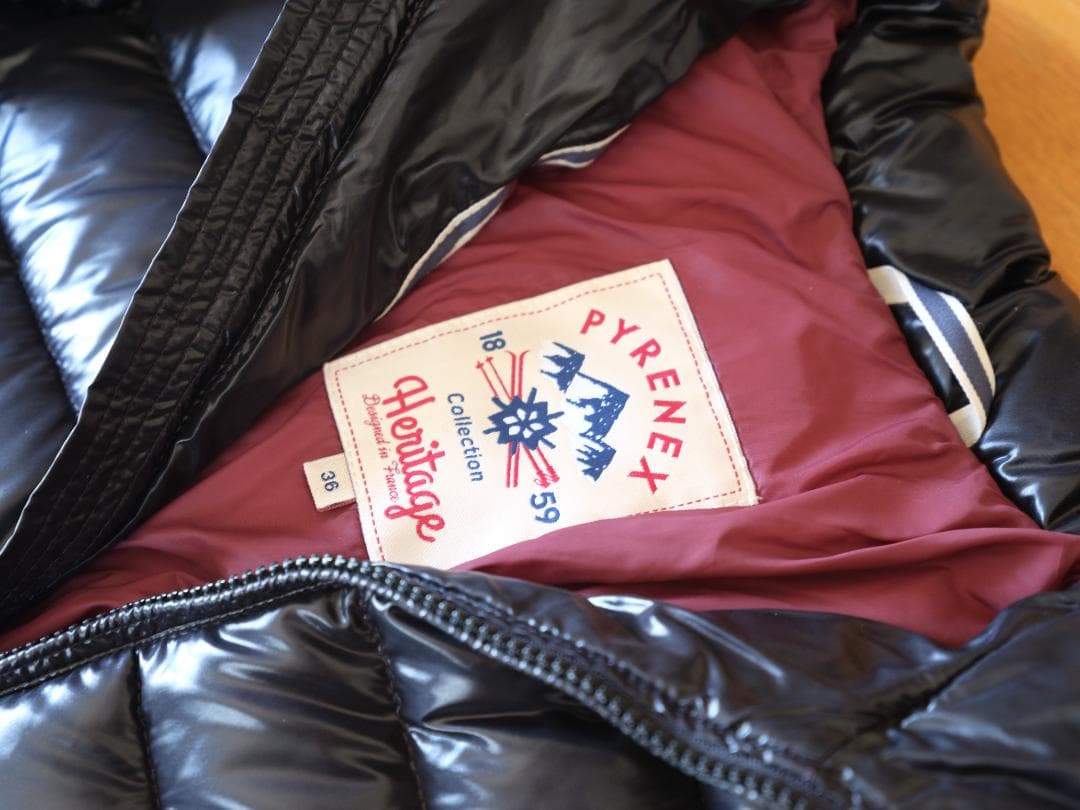 美品 PYRENEX SPOUTNIC ダウンジャケット 黒 36 S