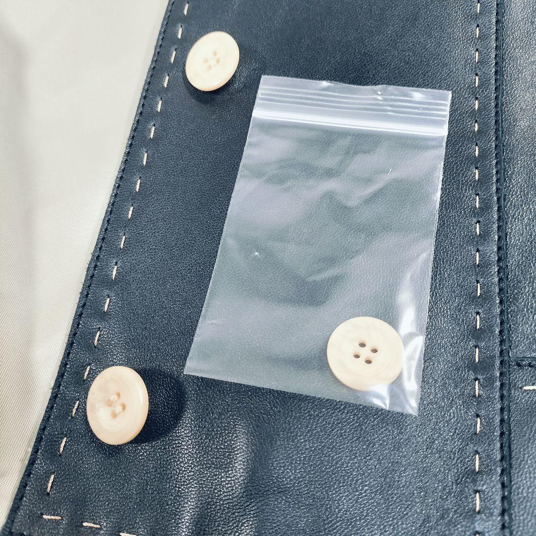 【美品】BALMAIN　シープスキン　ブラック/ベージュ　11号　リアルレザー