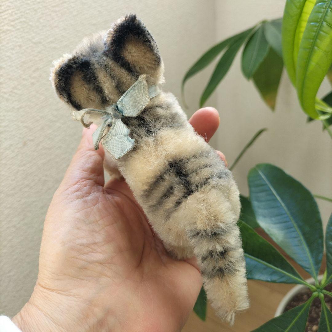 ビンテージ　シュタイフ　Tabby キャット　猫