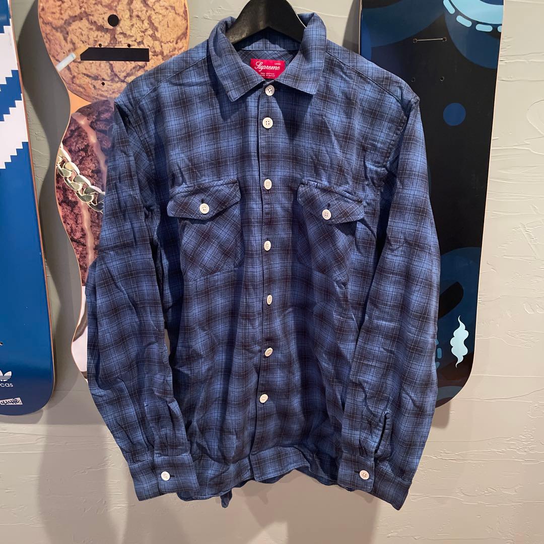 SUPREME オンブレチェック 長袖シャツ