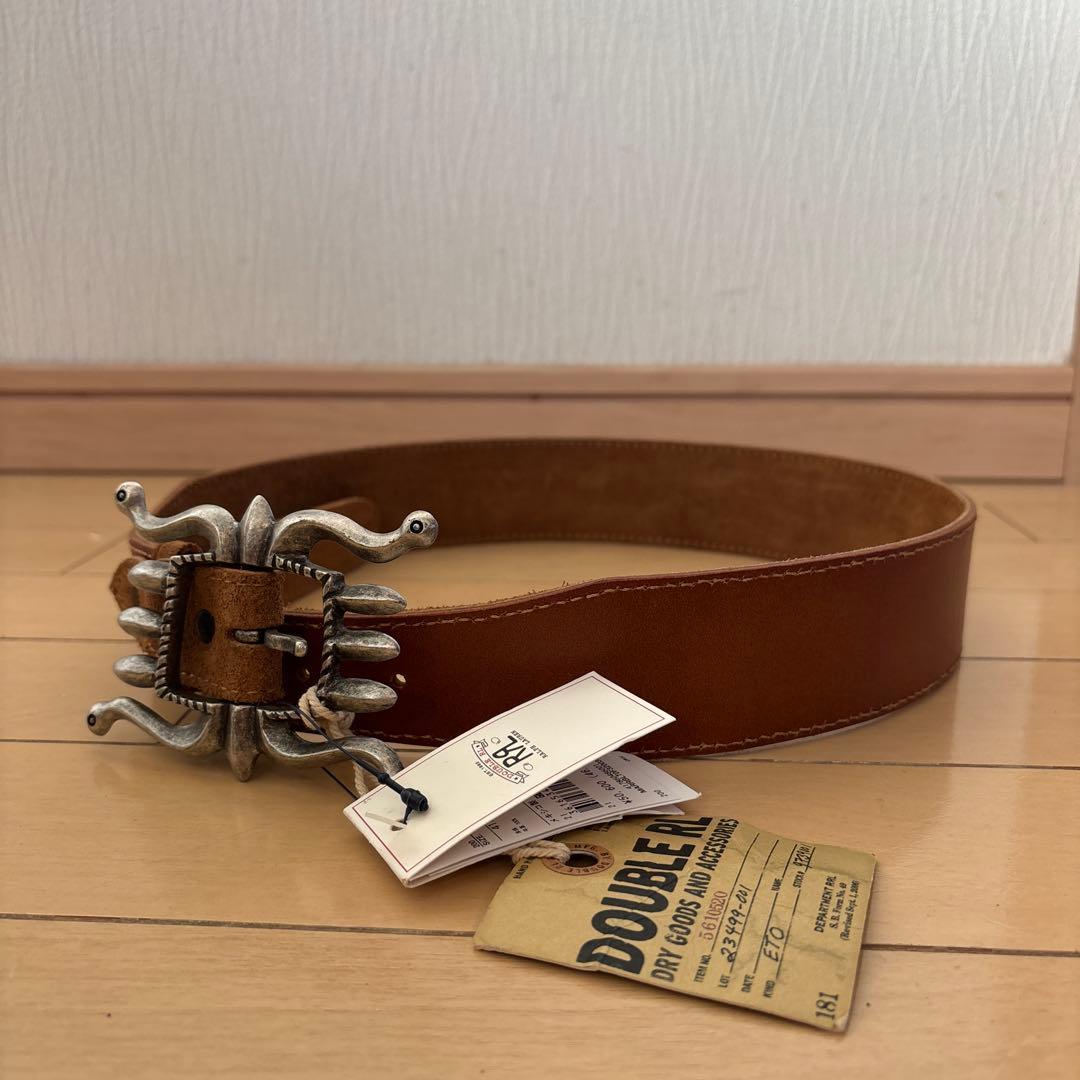 nao　ダブルアールエル　トゥールドレザーステートメントバックルベルト