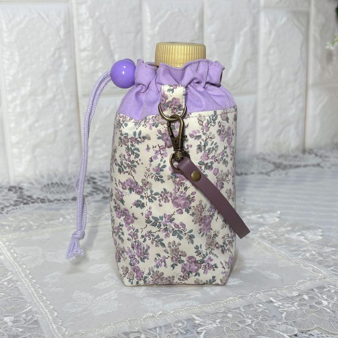 ペットボトルカバー　ミニ　リバティムーンモス/クラシカルパープル　ハンドメイド