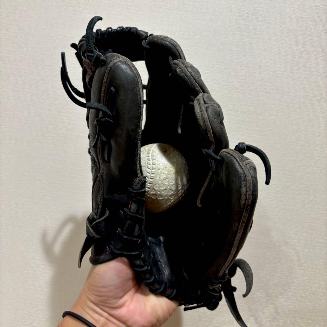 ワールドペガサス 軟式グローブ 少年用 型抜群 即戦力 ブラック 指リング