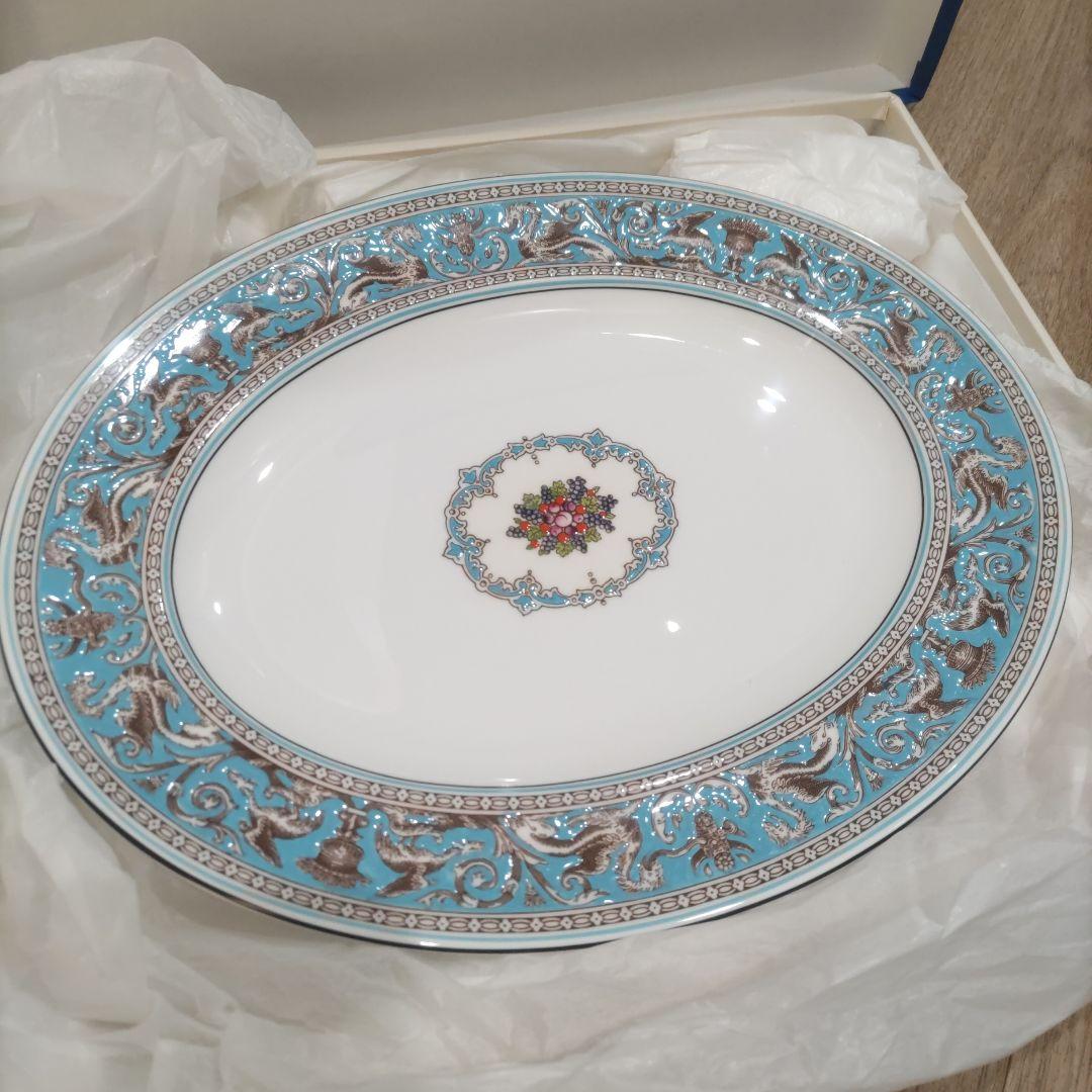 新年セール  FLORENTINE オーバルプレート黒坪35cm