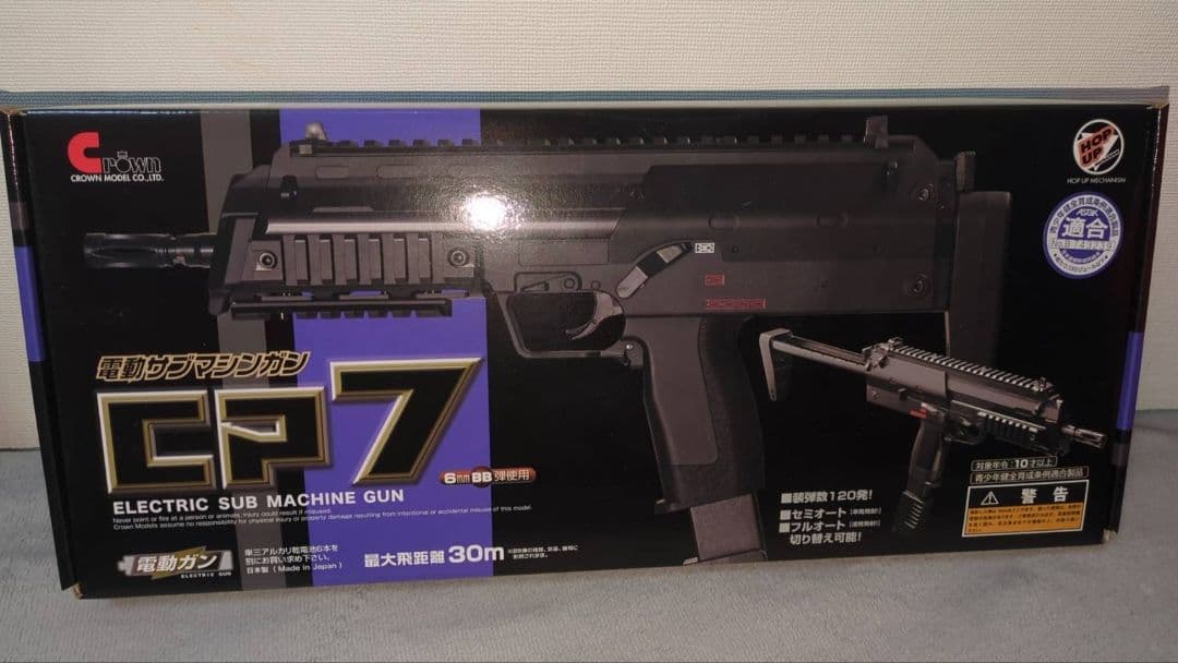 クラウンモデル CP7 電動サブマシンガン ブラック　フォアグリップセット