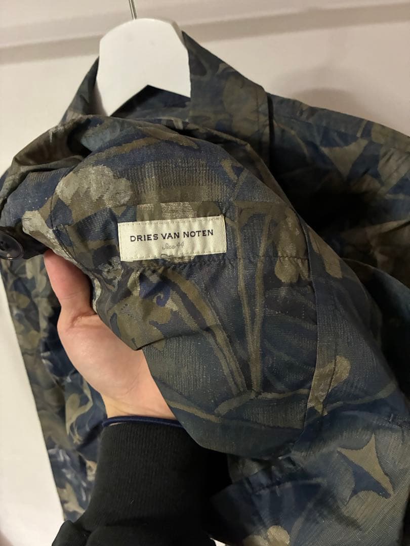 Dries Van Noten 17ss 総柄ポリアミドコート size 44