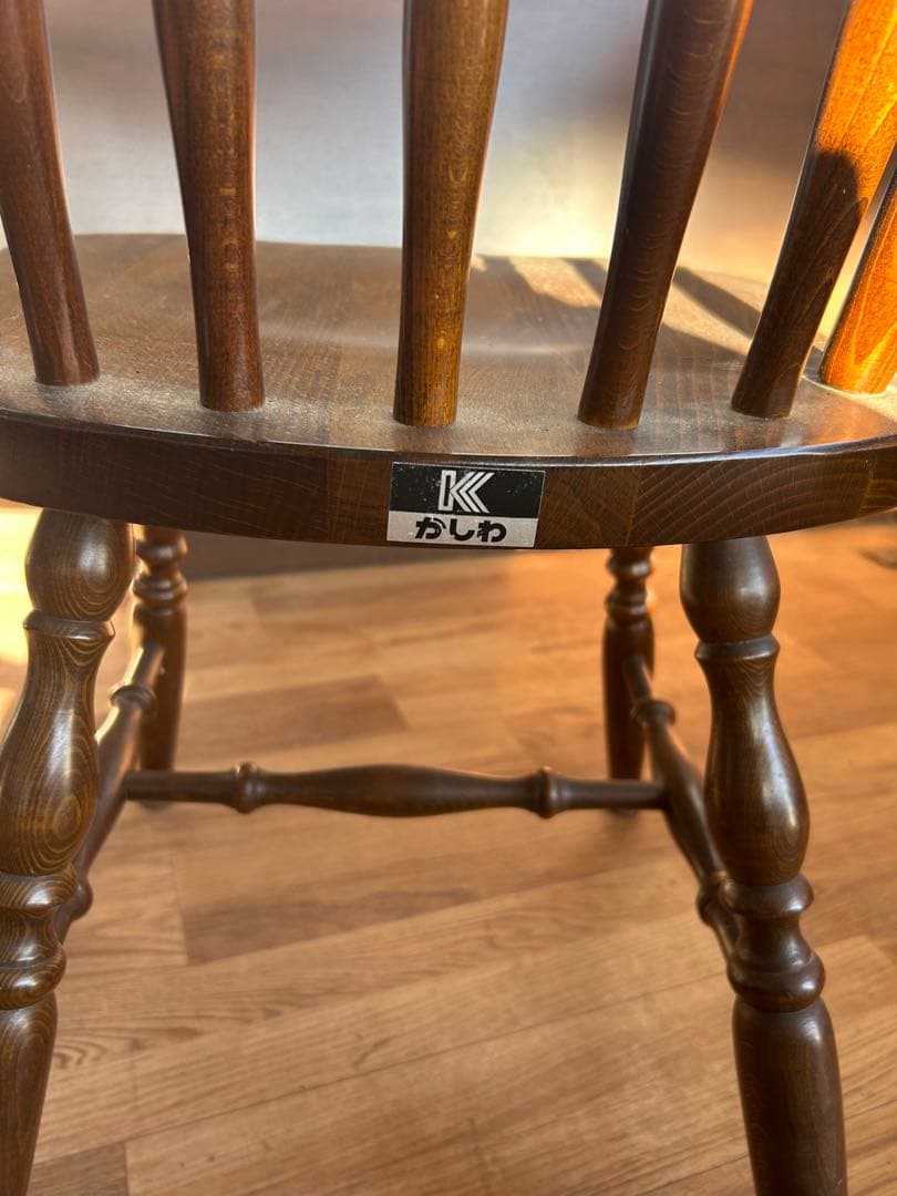 724 柏木工 ウィンザーチェア 2脚セット 木製 北欧　ダイニングチェア　椅子