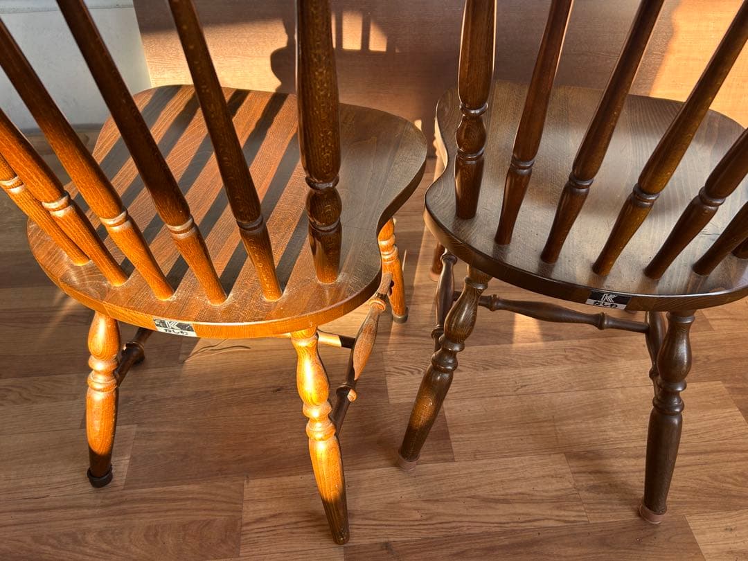 724 柏木工 ウィンザーチェア 2脚セット 木製 北欧　ダイニングチェア　椅子