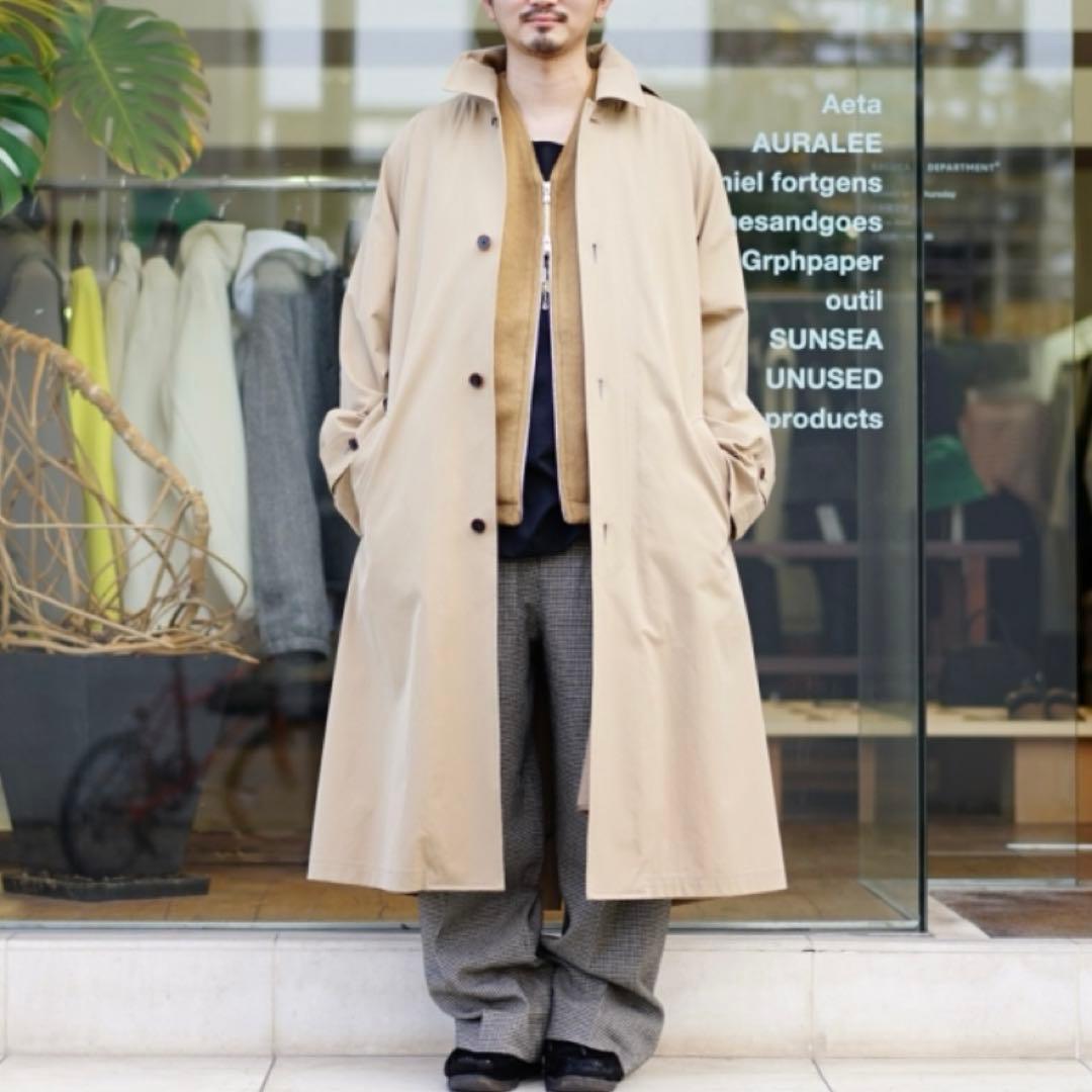 定価13.2　タグ付　オーラリー　ステンカラーコート　ベルト　ライナー　ベージュ