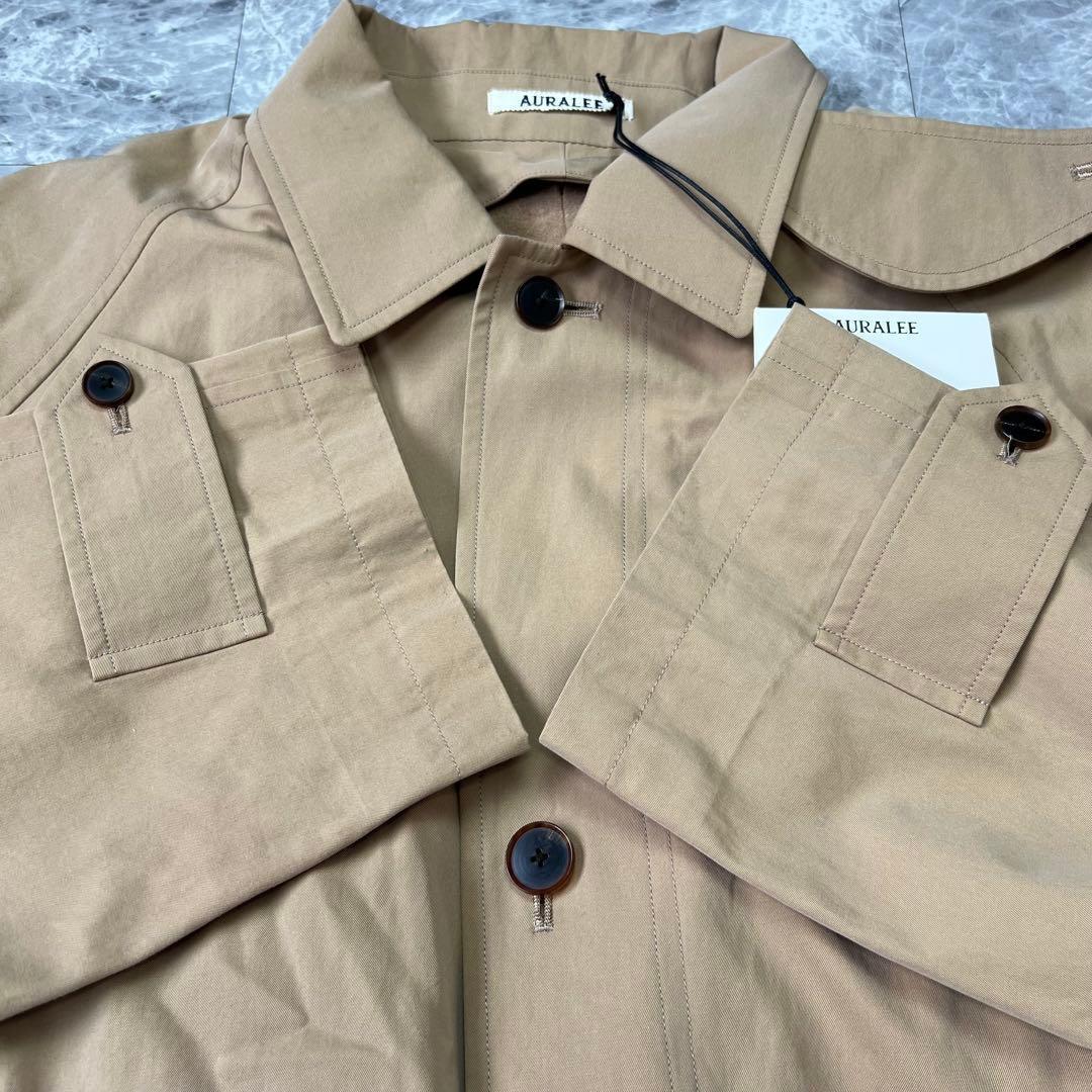 定価13.2　タグ付　オーラリー　ステンカラーコート　ベルト　ライナー　ベージュ