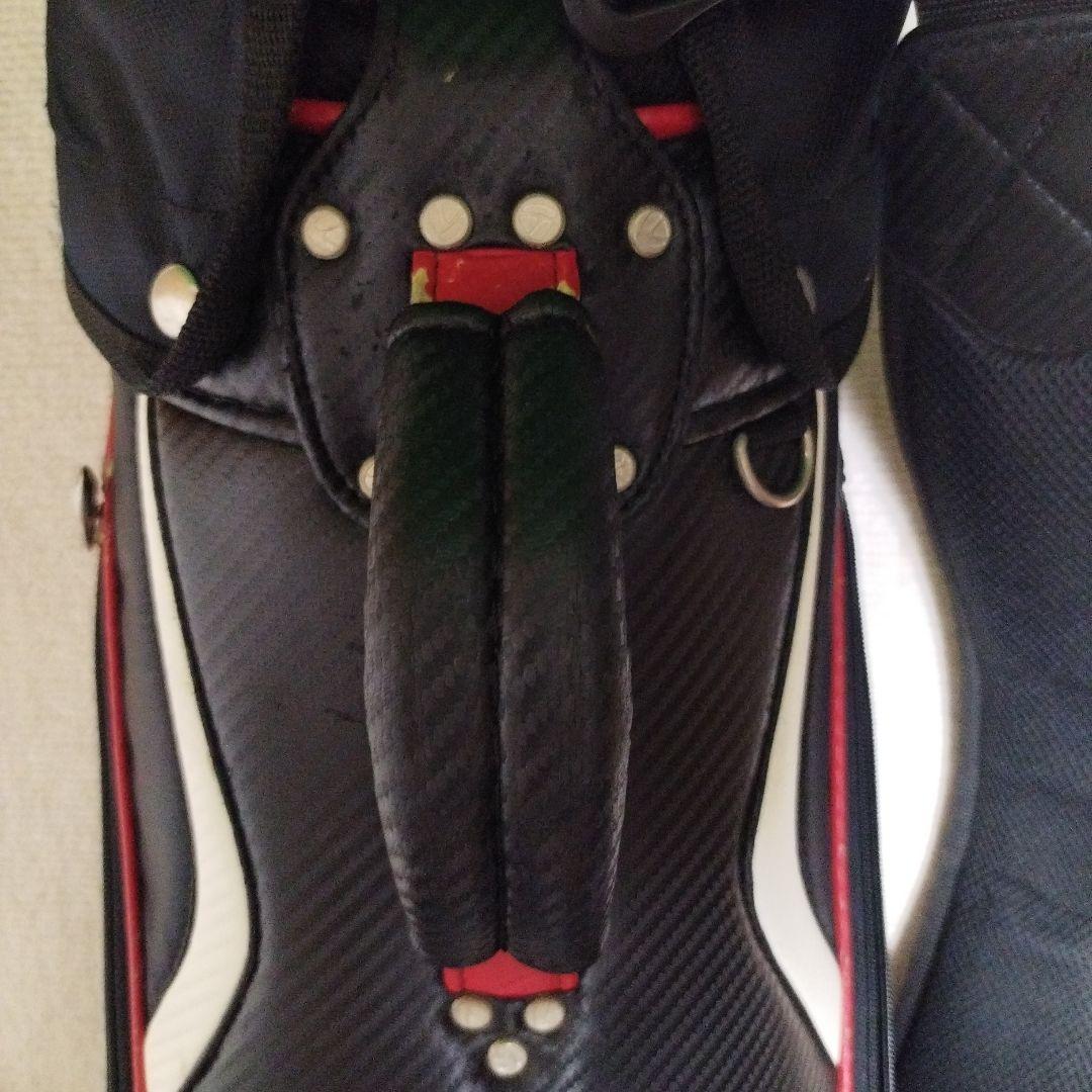 TaylorMade キャディバッグ 黒/赤 フードカバー付き