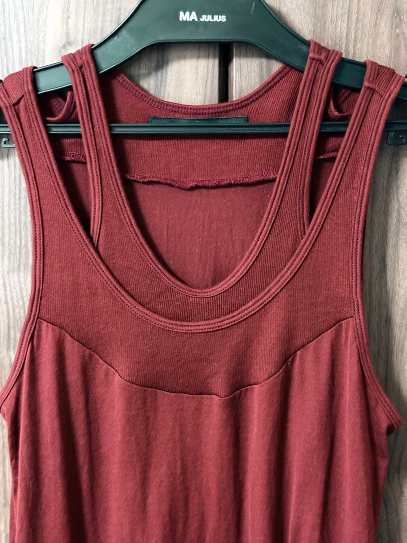 JULIUS ユリウス レイヤードタンクトップ カットソー 2 COTTON