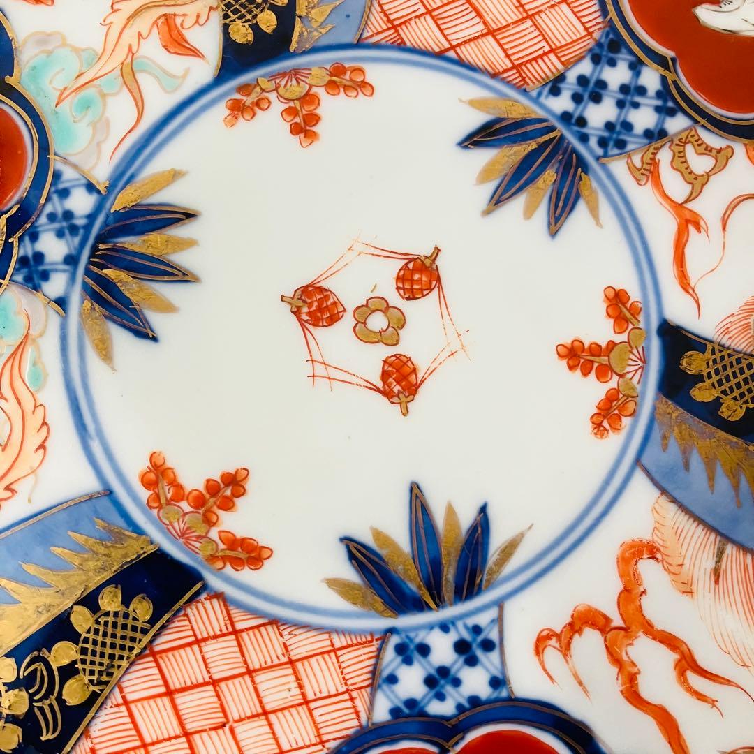 オールド深川製磁　皿　明治　大正　龍　鳳凰　松竹梅　古伊万里　ジャポニスム