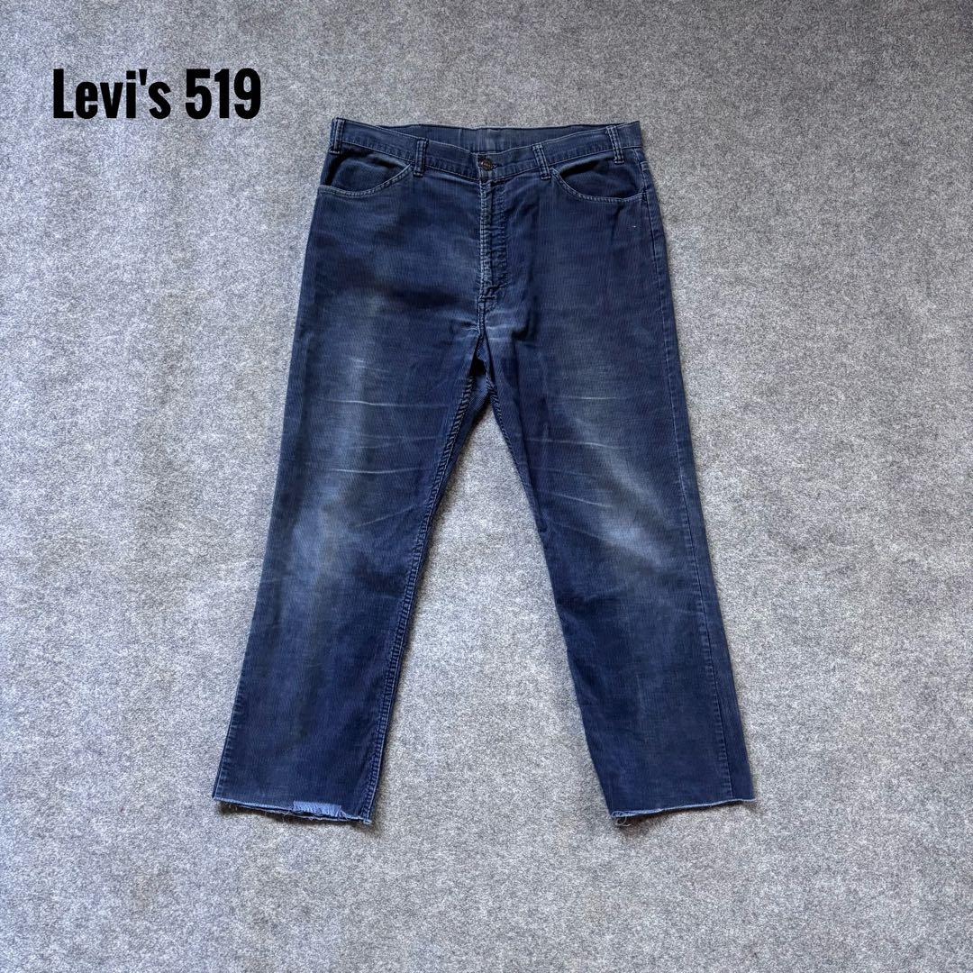70s 80s【W36】Levi's 519 コーデュロイ ネイビー フェード