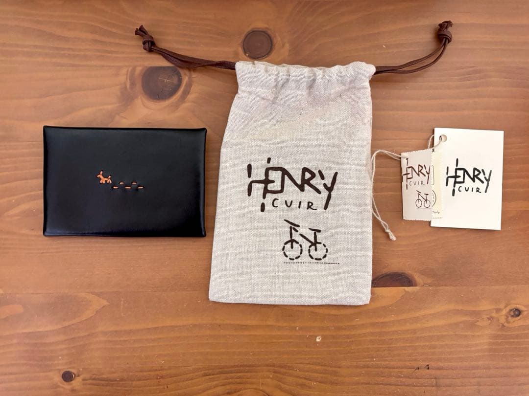 美品　HENRY CUIR カードケース　ブラック