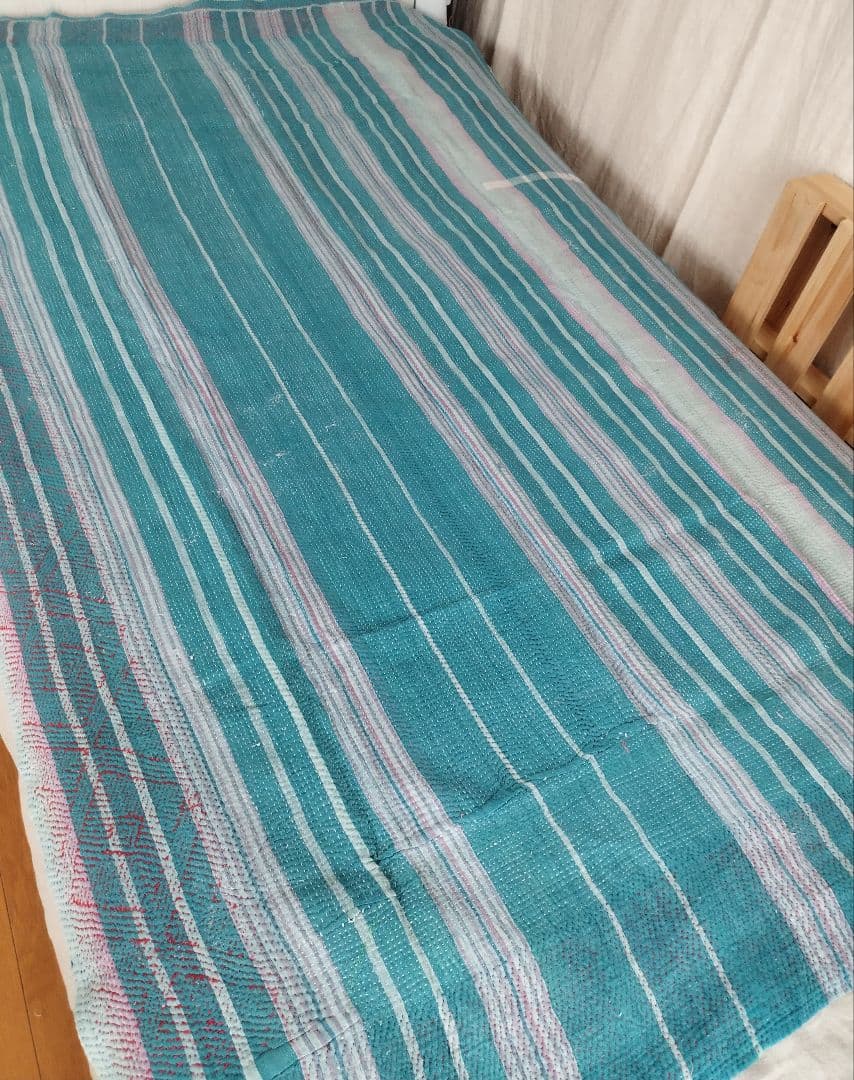 未使用 ヴィンテージ カンタキルト マルチカバー ラリーキルト コットンラグ