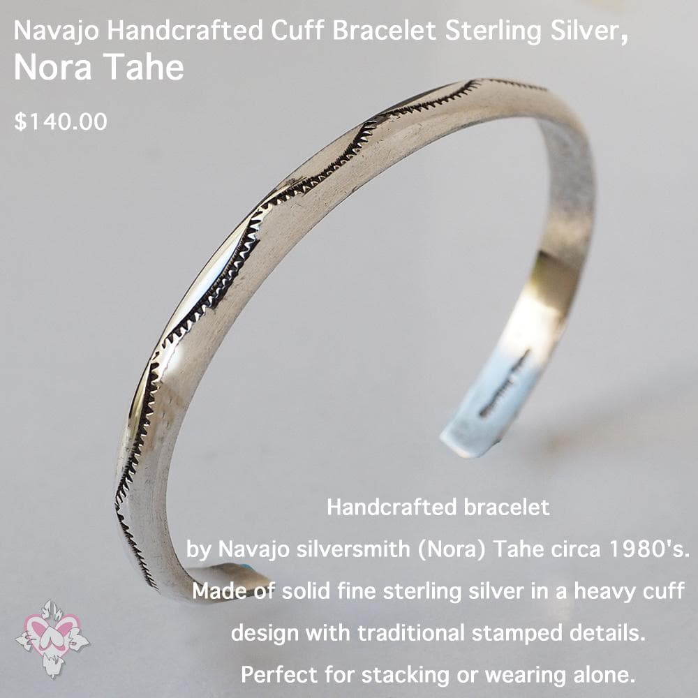 美品 インディアンジュエリー ナバホ TAHE 刻印 シルバー 純銀製 バングル