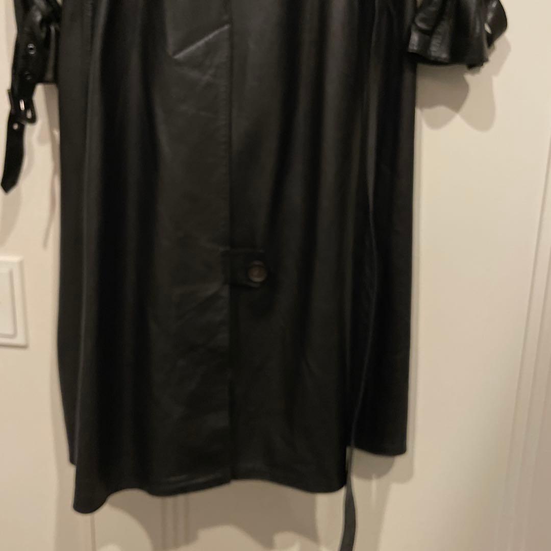 Christian Dior ブラックレザー トレンチコート サイズ M相当