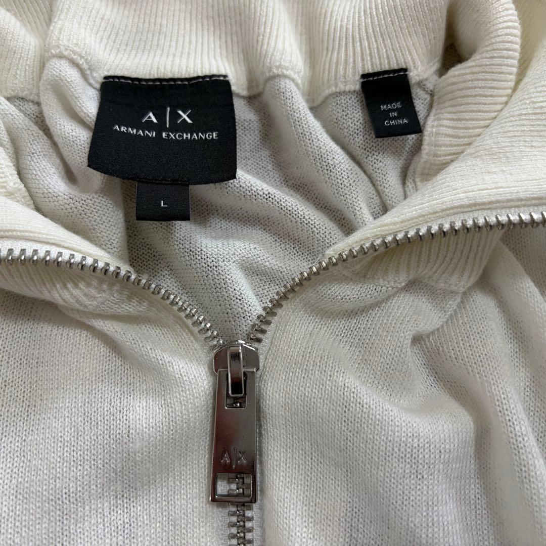 アルマーニエクスチェンジ ドライバーズニット L ホワイト 一回着用