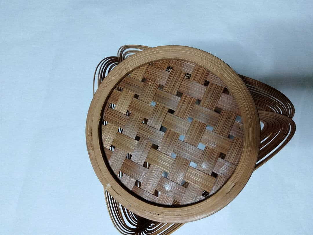 駿河竹千筋細工 竹花器 / 竹工房然林房/伝統工芸品 「木の葉」