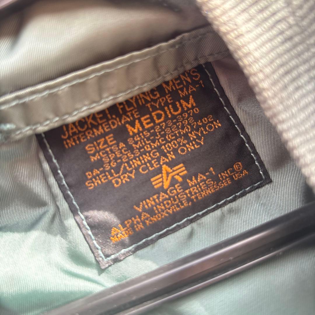 ALPHA MA-1 フライトジャケット M オリーブグリーン