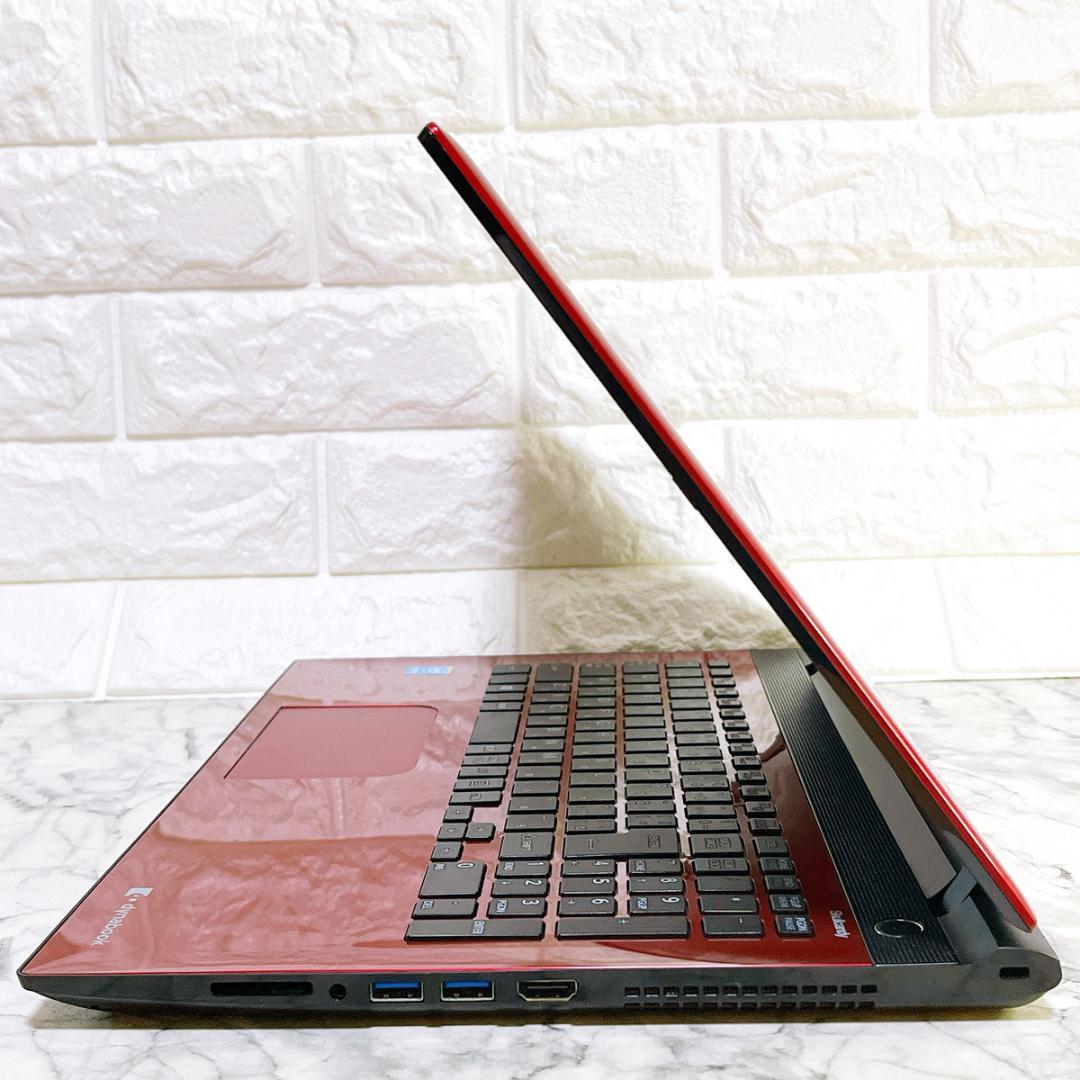 美品✨Windows11✨新品爆速SSD薄型ノートパソコン赤✨カメラ・オフィス付