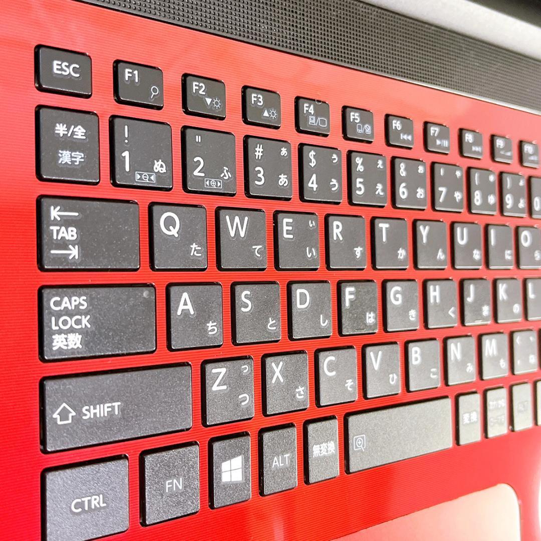 美品✨Windows11✨新品爆速SSD薄型ノートパソコン赤✨カメラ・オフィス付